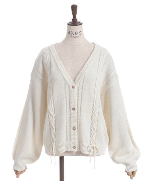 axes femme（アクシーズファム）の「編み上げケーブルニット