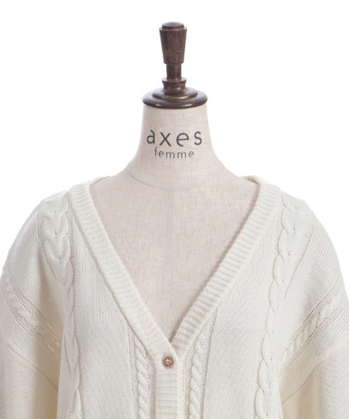 axes femme（アクシーズファム）の「編み上げケーブルニット