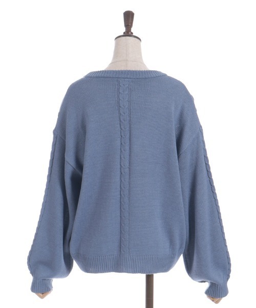 axes femme（アクシーズファム）の「編み上げケーブルニットカーディガン（カーディガン/ボレロ・レディース・キナリ/ブルー/グレイッシュベージュ/ピンク・FREE）」の21枚目の写真