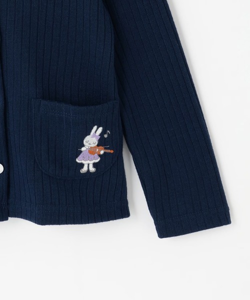 KP（ケーピー）の「音符刺シュウ ワイドテレコ カーディガン（カーディガン/ボレロ・キッズ・イエロー/ネイビー・120cm/130cm/110cm）」の5枚目の写真