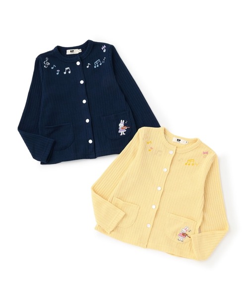 KP（ケーピー）の「音符刺シュウ ワイドテレコ カーディガン（カーディガン/ボレロ・キッズ・イエロー/ネイビー・120cm/130cm/110cm）」の7枚目の写真