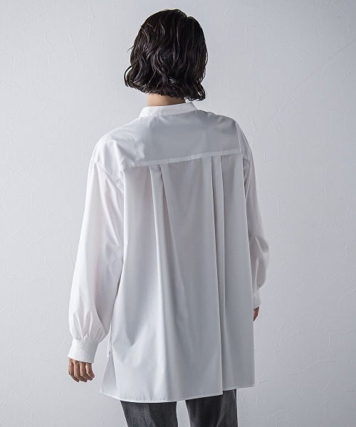 la.f…(ラエフ)の「【biyori/極】"こなれ袖がポイント"バンドカラーシャツ(シャツ/ブラウス・レディース・オフホワイト/ブルー/ダークネイビー・9号/7号)」の8枚目の写真