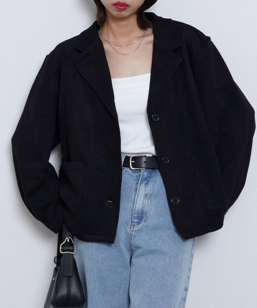 Chillfar（チルファー）の「スエードテーラードジャケット（テーラードジャケット・レディース・ブラウン/モカ/ブラック・FREE）」の2枚目の写真