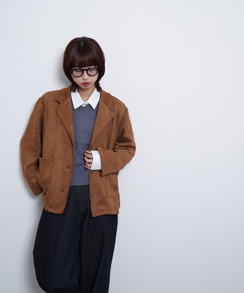 Chillfar（チルファー）の「スエードテーラードジャケット（テーラードジャケット・レディース・ブラウン/モカ/ブラック・FREE）」の7枚目の写真