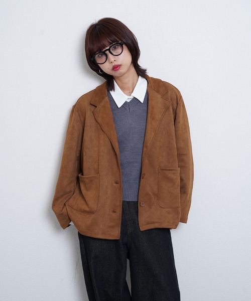 Chillfar（チルファー）の「スエードテーラードジャケット（テーラードジャケット・レディース・ブラウン/モカ/ブラック・FREE）」の9枚目の写真
