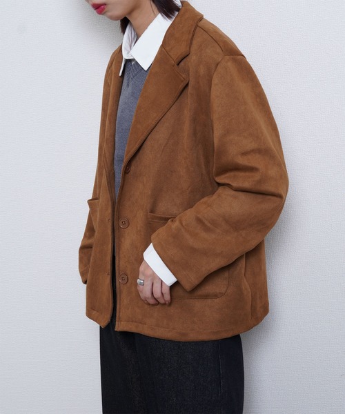 Chillfar（チルファー）の「スエードテーラードジャケット（テーラードジャケット・レディース・ブラウン/モカ/ブラック・FREE）」の8枚目の写真