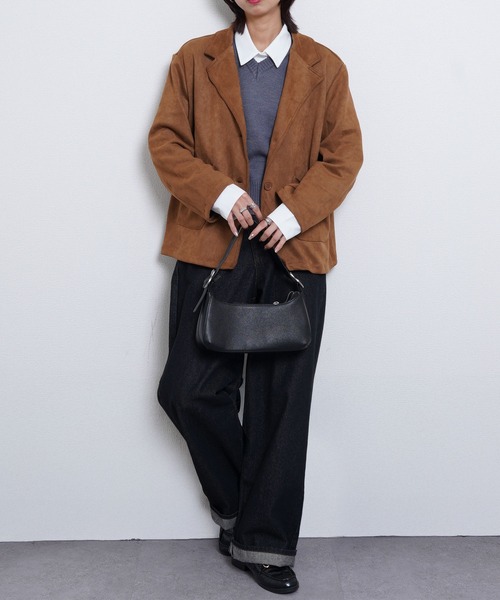 Chillfar（チルファー）の「スエードテーラードジャケット（テーラードジャケット・レディース・ブラウン/モカ/ブラック・FREE）」の14枚目の写真