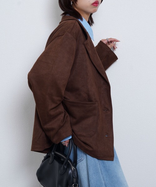 Chillfar（チルファー）の「スエードテーラードジャケット（テーラードジャケット・レディース・ブラウン/モカ/ブラック・FREE）」の19枚目の写真