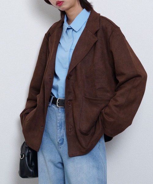 Chillfar（チルファー）の「スエードテーラードジャケット（テーラードジャケット・レディース・ブラウン/モカ/ブラック・FREE）」の17枚目の写真