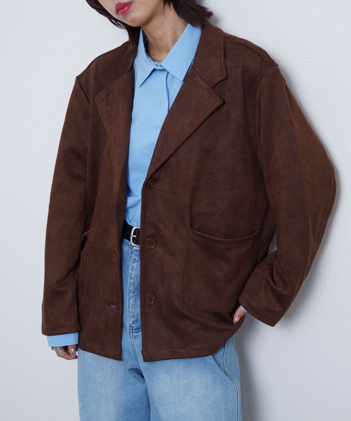Chillfar（チルファー）の「スエードテーラードジャケット（テーラードジャケット・レディース・ブラウン/モカ/ブラック・FREE）」の18枚目の写真