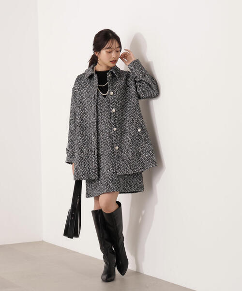 PROPORTION BODY DRESSING(プロポーションボディドレッシング)の「ツイードミニジャンスカ / 1215240116(ワンピース・レディース・ブラック/ブラウン・MEDIUM/SMALL)」の10枚目の写真