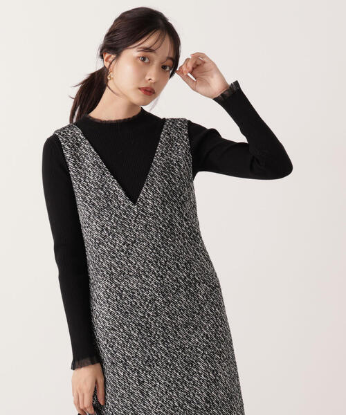 PROPORTION BODY DRESSING(プロポーションボディドレッシング)の「ツイードミニジャンスカ / 1215240116(ワンピース・レディース・ブラック/ブラウン・MEDIUM/SMALL)」の11枚目の写真