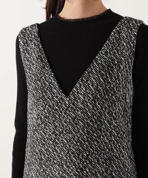 PROPORTION BODY DRESSING(プロポーションボディドレッシング)の「ツイードミニジャンスカ / 1215240116(ワンピース・レディース・ブラック/ブラウン・MEDIUM/SMALL)」の16枚目の写真