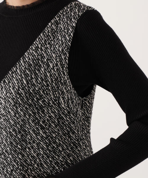 PROPORTION BODY DRESSING(プロポーションボディドレッシング)の「ツイードミニジャンスカ / 1215240116(ワンピース・レディース・ブラック/ブラウン・MEDIUM/SMALL)」の17枚目の写真