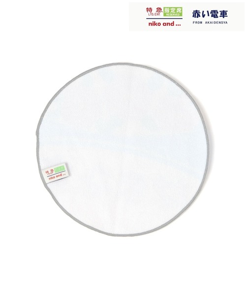 niko and...（ニコアンド）の「【赤い電車】タオルハンカチ（ハンカチ/ハンドタオル・レディース・スカイブルー/イエロー/グリーン・0）」の4枚目の写真