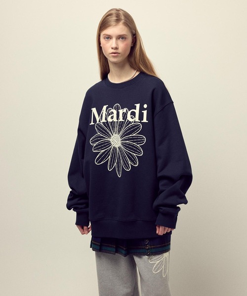 セール】OVERSIZED SWEATSHIRT FLOWERMARDI（スウェット）｜Mardi