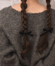 Mayree（メイリー）の「【float】ベロア リボン ヘアクリップ【2個セット】（バレッタ/ヘアクリップ）」