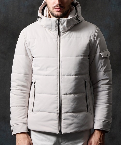 HIDEAWAYS NICOLE（ハイダウェイニコル）の「フードプリント中綿ブルゾン（ブルゾン・メンズ・シルバーグレー/ブラック/ホワイト×ブラック/ブルー系その他・X-LARGE/LARGE/MEDIUM）」の7枚目の写真