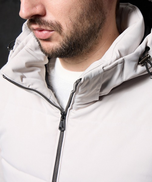 HIDEAWAYS NICOLE（ハイダウェイニコル）の「フードプリント中綿ブルゾン（ブルゾン・メンズ・シルバーグレー/ブラック/ホワイト×ブラック/ブルー系その他・X-LARGE/LARGE/MEDIUM）」の12枚目の写真