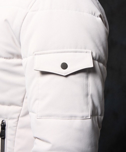 HIDEAWAYS NICOLE（ハイダウェイニコル）の「フードプリント中綿ブルゾン（ブルゾン・メンズ・シルバーグレー/ブラック/ホワイト×ブラック/ブルー系その他・X-LARGE/LARGE/MEDIUM）」の16枚目の写真