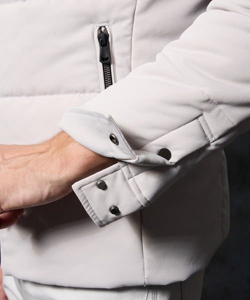 HIDEAWAYS NICOLE（ハイダウェイニコル）の「フードプリント中綿ブルゾン（ブルゾン・メンズ・シルバーグレー/ブラック/ホワイト×ブラック/ブルー系その他・X-LARGE/LARGE/MEDIUM）」の19枚目の写真