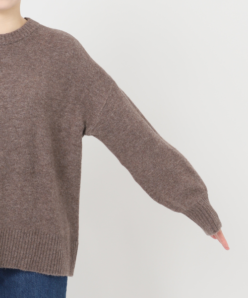 B.C STOCK（ベーセーストック）の「FOXMIXクルーネックプルオーバー（ニット/セーター・レディース・ブルー/ベージュ/ブラウン/レッド/ピンク/サックスブルー・FREE）」の14枚目の写真