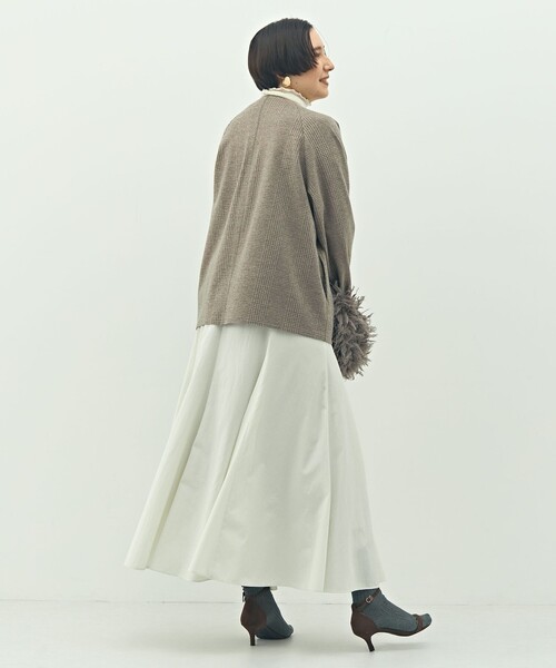 NOLLEY’S（ノーリーズ）の「ウォッシャブルストレッチジャージハオリ（ブルゾン・レディース・ベージュ/ベージュ系その他/ブラック・FREE）」の10枚目の写真