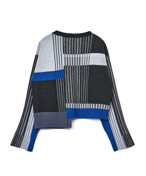 AULA AILA（アウラアイラ）の「【WEB限定】カラーブロックニットプルオーバー（ニット/セーター・レディース・ブラック/ライトグレー/ライム/ピンク/オレンジ・0）」の13枚目の写真