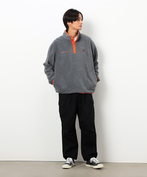 COMME CA ISM（コムサイズム）の「フリースプルオーバー（Tシャツ/カットソー・メンズ・グレー/ブラック・SMALL/MEDIUM/LARGE）」の4枚目の写真