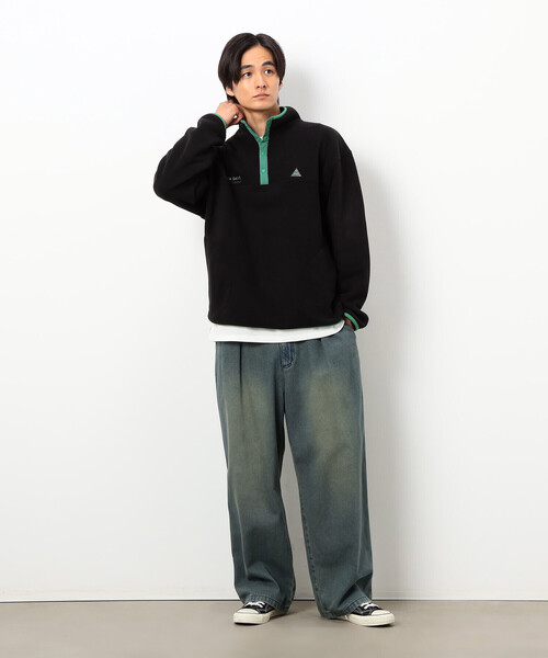 COMME CA ISM（コムサイズム）の「フリースプルオーバー（Tシャツ/カットソー・メンズ・グレー/ブラック・SMALL/MEDIUM/LARGE）」の8枚目の写真