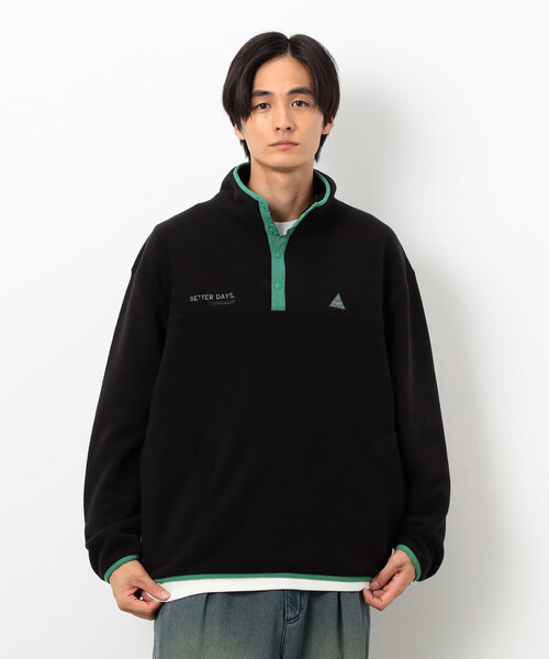 COMME CA ISM（コムサイズム）の「フリースプルオーバー（Tシャツ/カットソー・メンズ・グレー/ブラック・SMALL/MEDIUM/LARGE）」の9枚目の写真