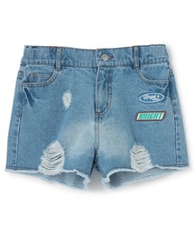 ナルミヤキャラクターズ（ナルミヤキャラクターズ）の「【エンジェルブルー】柄/デニムショートパンツ（デニムパンツ）」