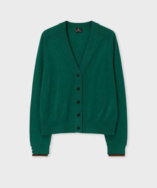 RASCAL】ポールスミス[洗える]ストライプ カフス カーディガン ポール