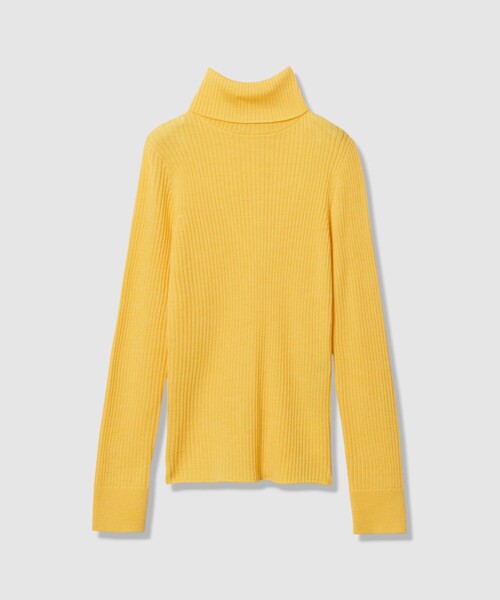 allureville（アルアバイル）の「2WAYネックリブタートル（ニット/セーター・レディース・ライトグレー/イエロー/サックスブルー/オフホワイト/ブラック・2）」の5枚目の写真