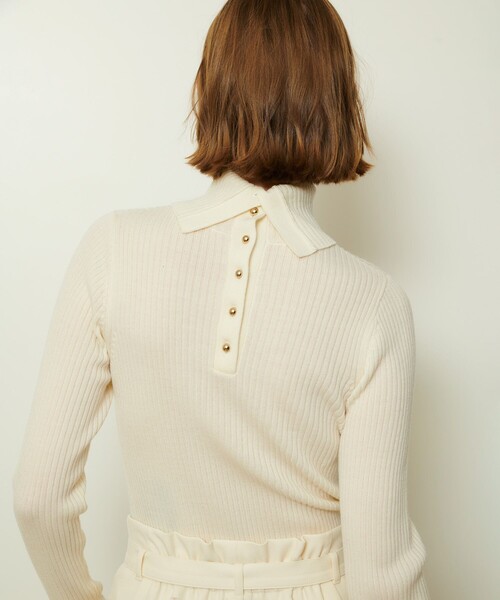 allureville（アルアバイル）の「2WAYネックリブタートル（ニット/セーター・レディース・ライトグレー/イエロー/サックスブルー/オフホワイト/ブラック・2）」の22枚目の写真