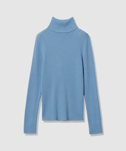 allureville（アルアバイル）の「2WAYネックリブタートル（ニット/セーター・レディース・ライトグレー/イエロー/サックスブルー/オフホワイト/ブラック・2）」の18枚目の写真