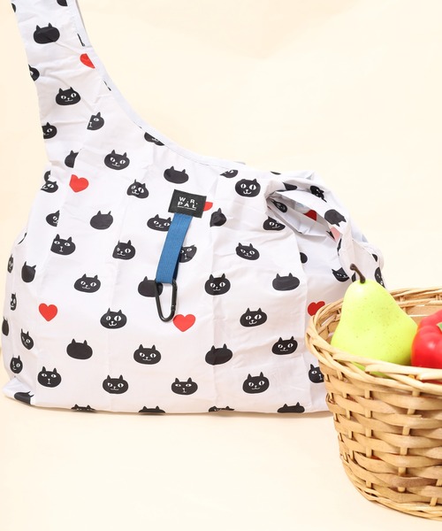 FUNALIVE(ファンアライブ)の「エコバッグ M(エコバッグ/サブバッグ・レディース・ブルー/グレー/ナチュラル/ピンク/ピンク系1/パープル/ネイビー/ベージュ/ライトブルー/カーキ/アイボリー/ブラック/ベージュ系1・M)」の4枚目の写真