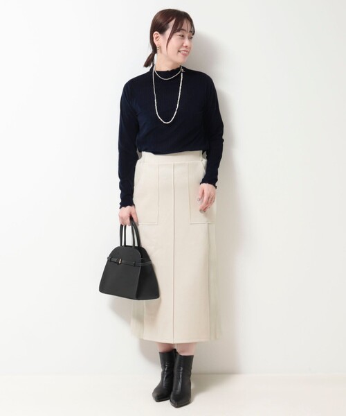 セットアップ対応》スエード×リブワークスカート（スカート）｜MICO