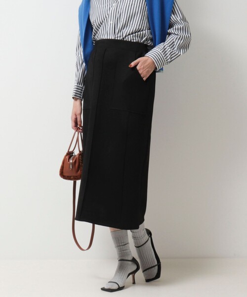 MICO COULIER（ミコクリエ）の「《セットアップ対応》スエード×リブワークスカート（スカート・レディース・チャコールグレー/ブラック/キナリ・38/36）」の13枚目の写真