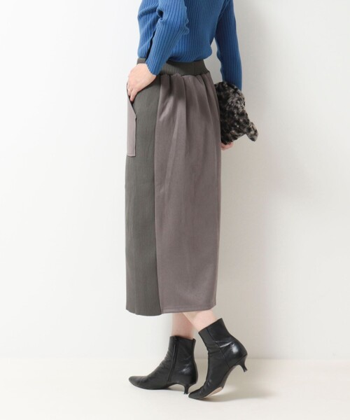 MICO COULIER（ミコクリエ）の「《セットアップ対応》スエード×リブワークスカート（スカート・レディース・チャコールグレー/ブラック/キナリ・38/36）」の20枚目の写真