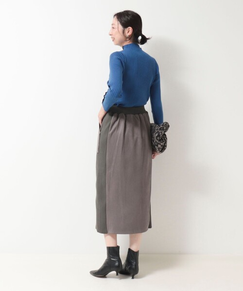 MICO COULIER（ミコクリエ）の「《セットアップ対応》スエード×リブワークスカート（スカート・レディース・チャコールグレー/ブラック/キナリ・38/36）」の21枚目の写真