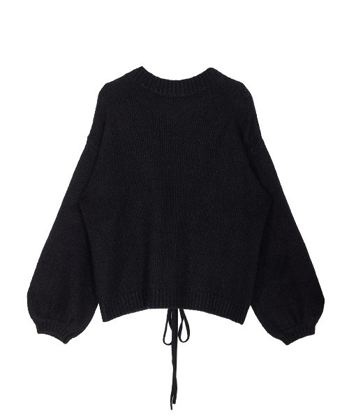 BACK OPEN LACE UP KNIT TOP（ニット/セーター）｜Ameri（アメリ）の