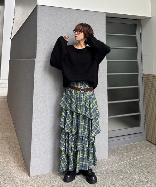 BACK OPEN LACE UP KNIT TOP（ニット/セーター）｜Ameri（アメリ）の