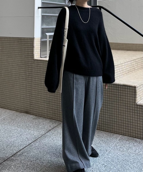 BACK OPEN LACE UP KNIT TOP（ニット/セーター）｜Ameri（アメリ）の