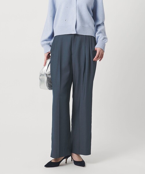 UNITED ARROWS（ユナイテッドアローズ）の「2タック デニムライク ワイド パンツ ‐ウォッシャブル‐（その他パンツ・レディース・ブラック/ネイビー・38/36/34/40）」の2枚目の写真