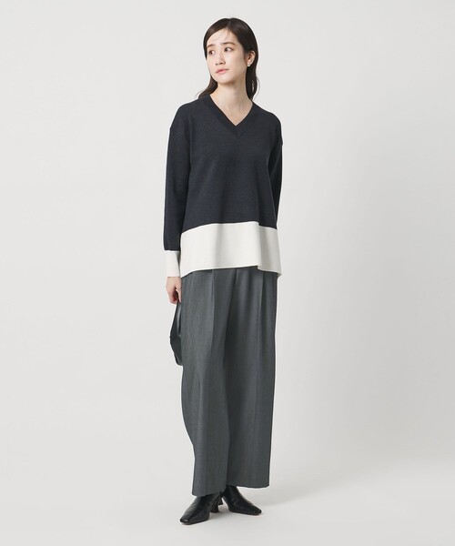 UNITED ARROWS(ユナイテッドアローズ) conte デニムライク タック ワイドパンツ レディース 表記無 【中古】【ブランド古着バズストア】 セール】2タック デニムライク ワイド パンツ ‐ウォッシャブル