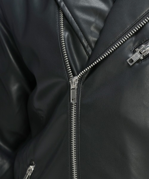 S&SONS(エスアンドサンズ)の「S&SONS ダブルライダース ジャケット 合成皮革(ライダースジャケット・メンズ・ブラック・M/LL/L)」の9枚目の写真