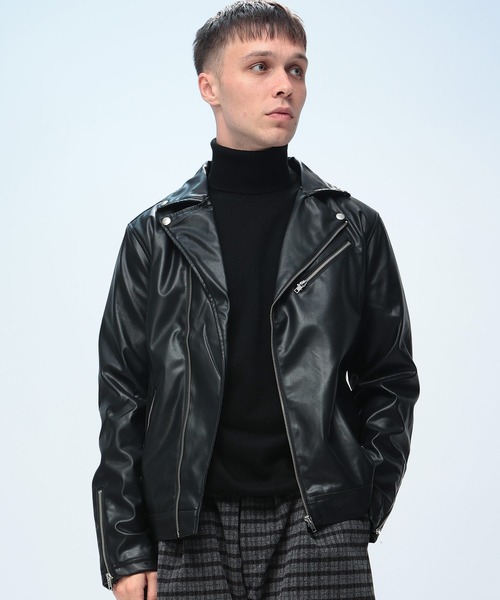 S&SONS(エスアンドサンズ)の「S&SONS ダブルライダース ジャケット 合成皮革(ライダースジャケット・メンズ・ブラック・M/LL/L)」の18枚目の写真