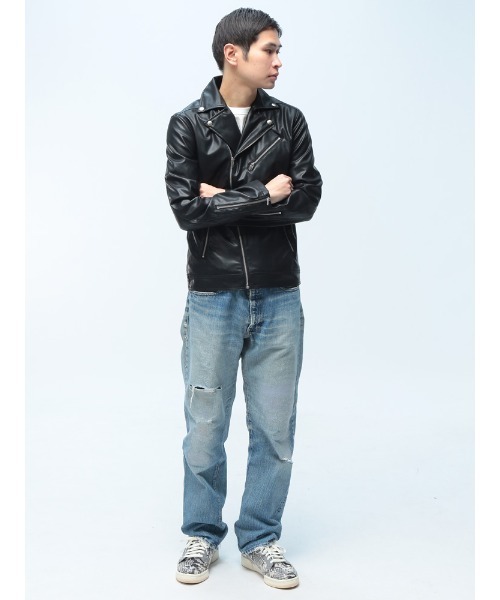 S&SONS(エスアンドサンズ)の「S&SONS ダブルライダース ジャケット 合成皮革(ライダースジャケット・メンズ・ブラック・M/LL/L)」の17枚目の写真