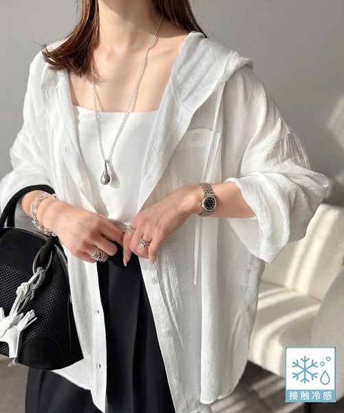 【完売商品】試着のみ　TODAYFUL オーガンジーシアーシャツ TODAYFUL（トゥデイフル）の「オーガンジーシアーシャツ（シャツ